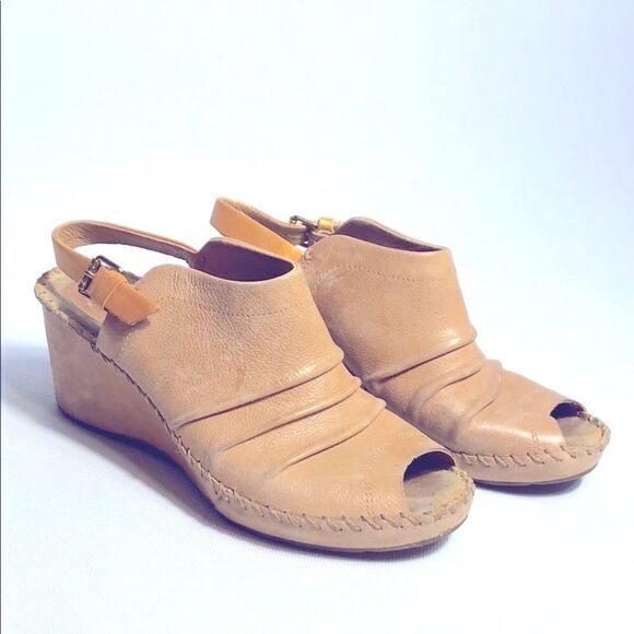 Bussola Peep Toe Wedge Shoes - Picture 1 of 13